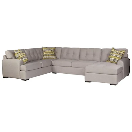 Casual 5-Seat Sectional Sofa w/ RAF Chaise